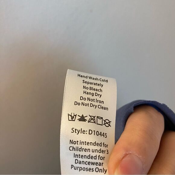 Weissman Dance Costume blue dress Matte Jersey Dress With Drape D10445 IC 7/8 - Picture 8 of 10